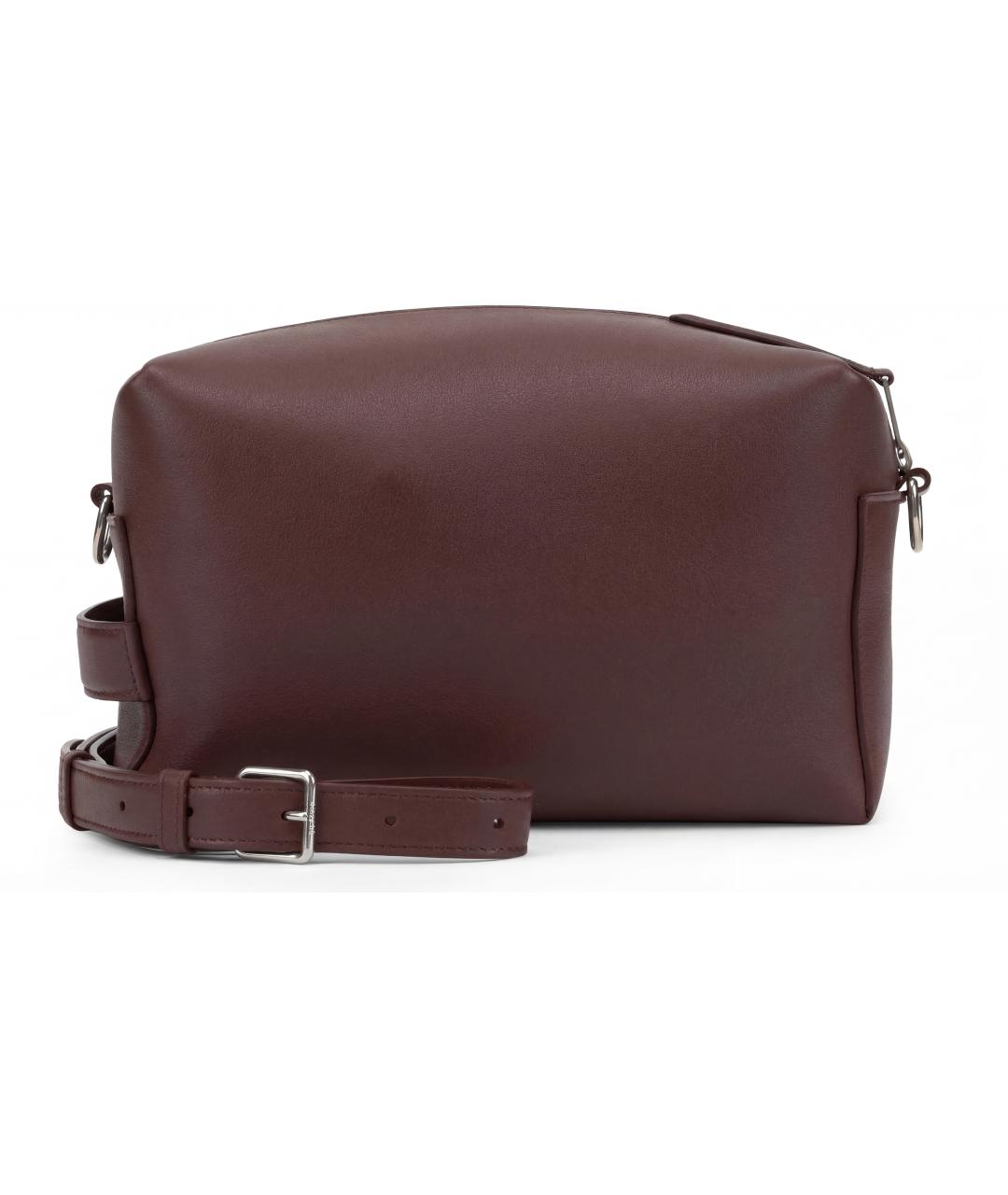 CELINE Бордовая кожаная сумка через плечо, фото 2