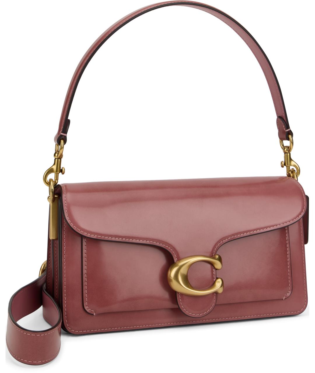 COACH Розовая кожаная сумка через плечо, фото 3