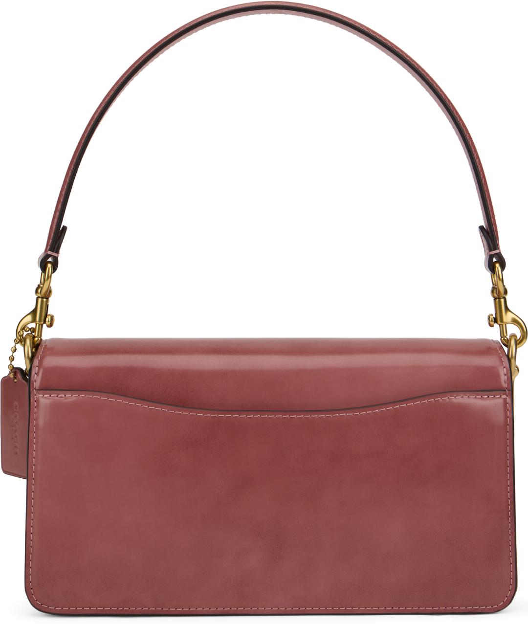 COACH Розовая кожаная сумка через плечо, фото 4