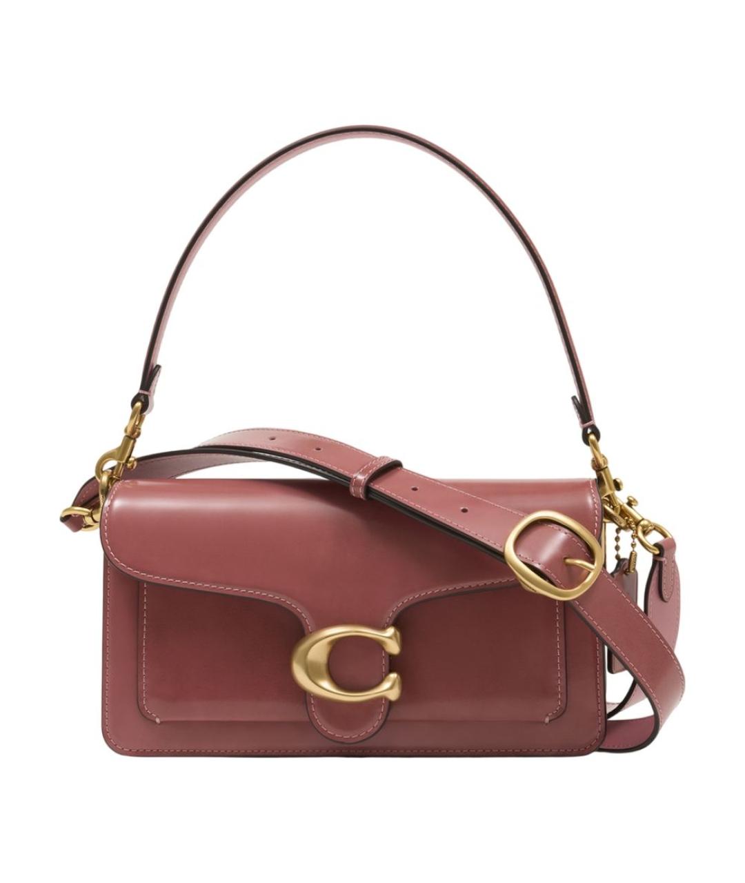 COACH Розовая кожаная сумка через плечо, фото 1