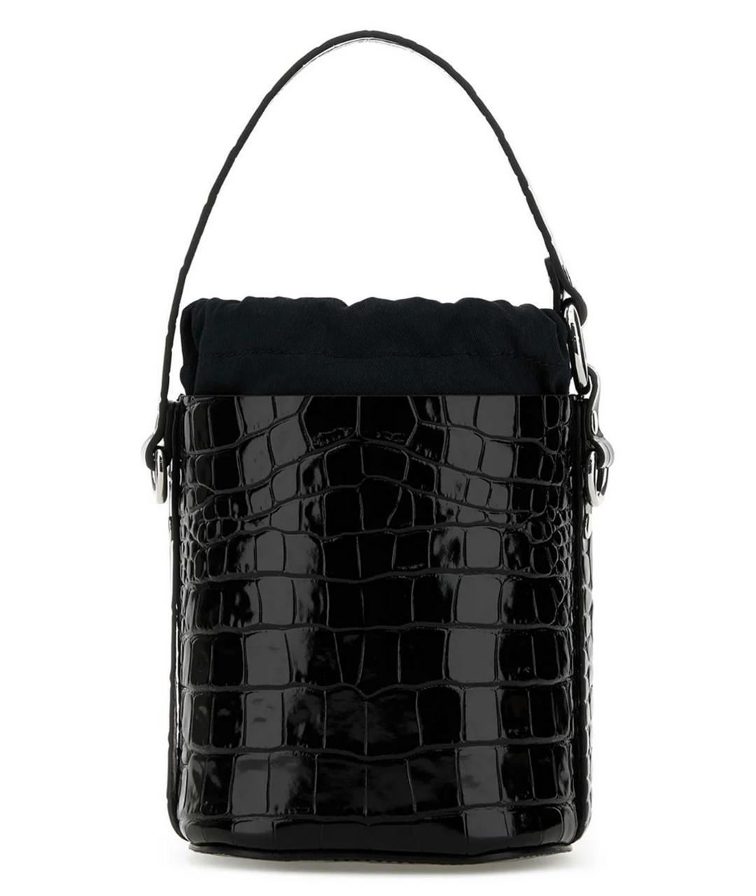 VIVIENNE WESTWOOD Черная кожаная сумка с короткими ручками, фото 3