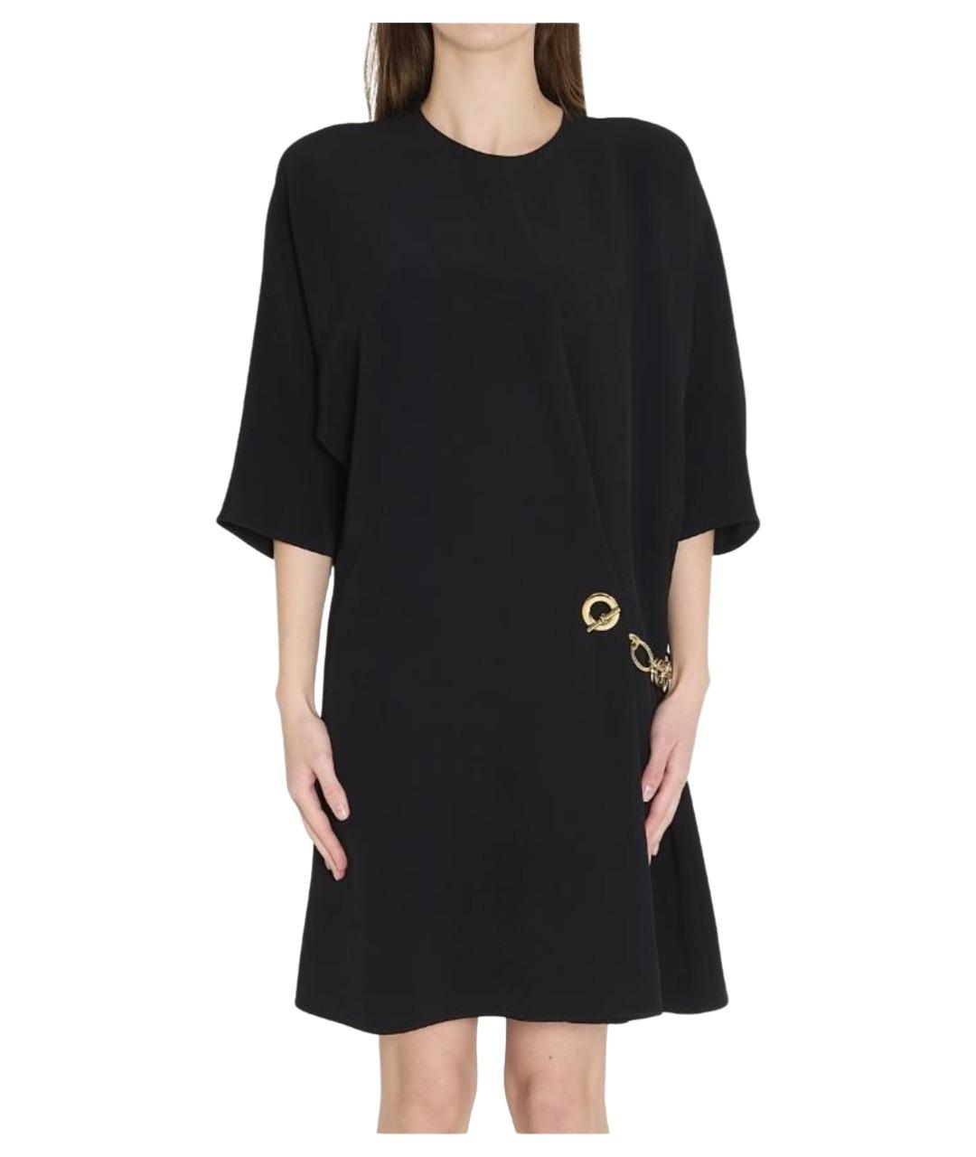 CELINE Черное вискозное повседневное платье, фото 1