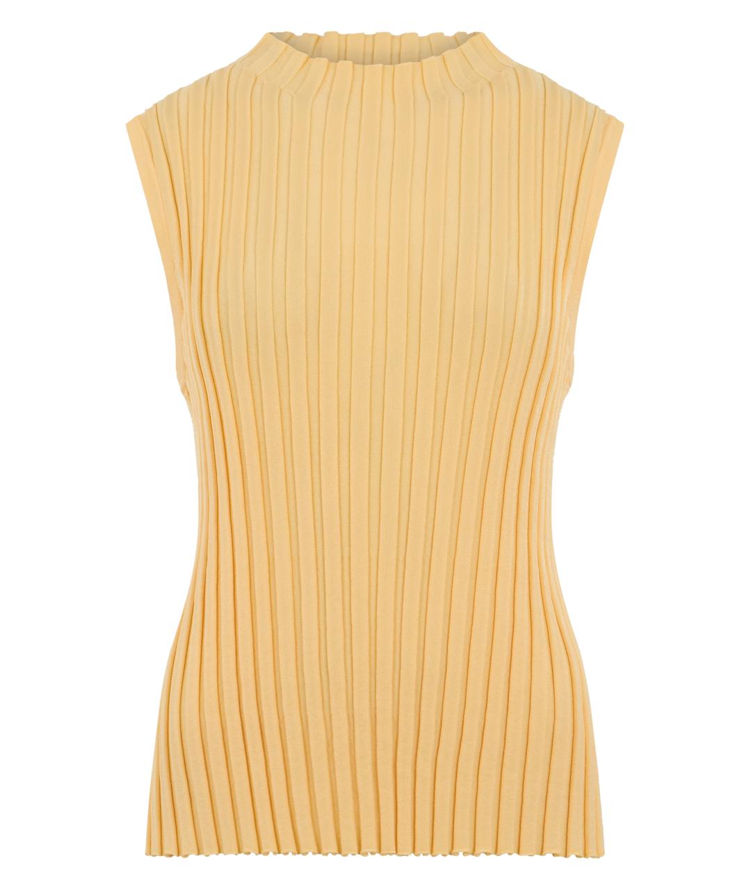 WEEKEND MAX MARA Желтая полиамидовая футболка, фото 1