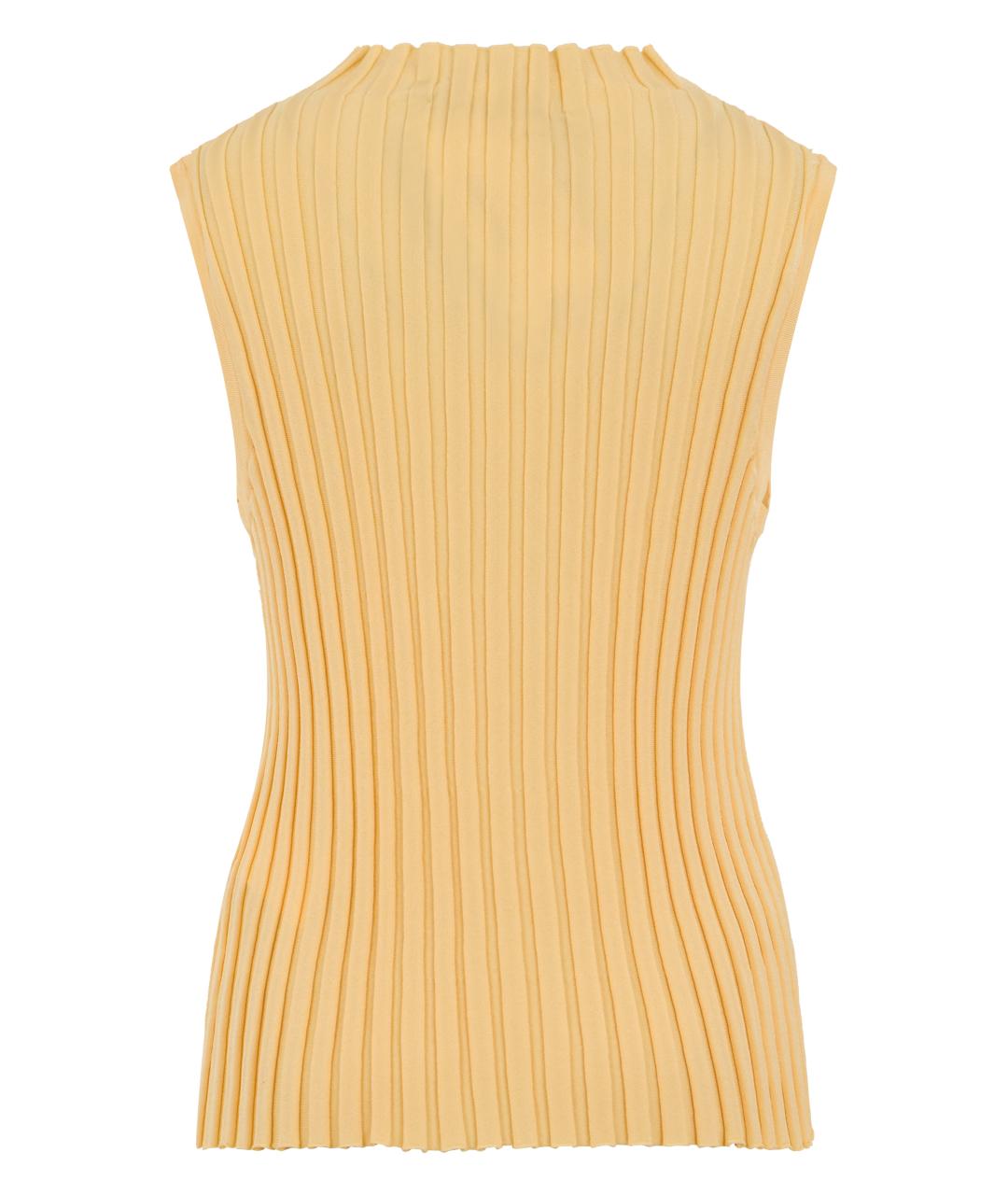 WEEKEND MAX MARA Желтая полиамидовая футболка, фото 2