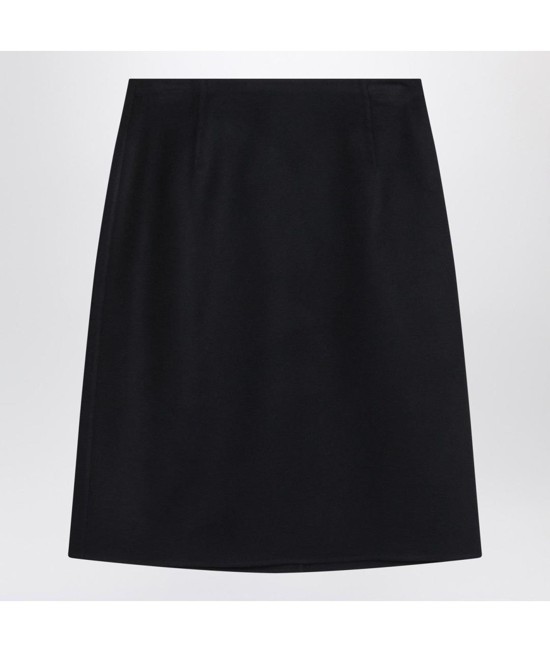 LORO PIANA Темно-синяя кашемировая юбка миди, фото 3