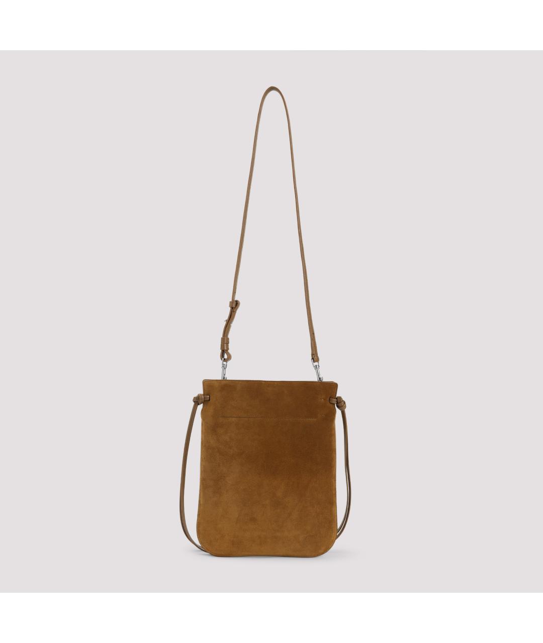 PHOEBE PHILO Коричневая замшевая сумка через плечо, фото 4