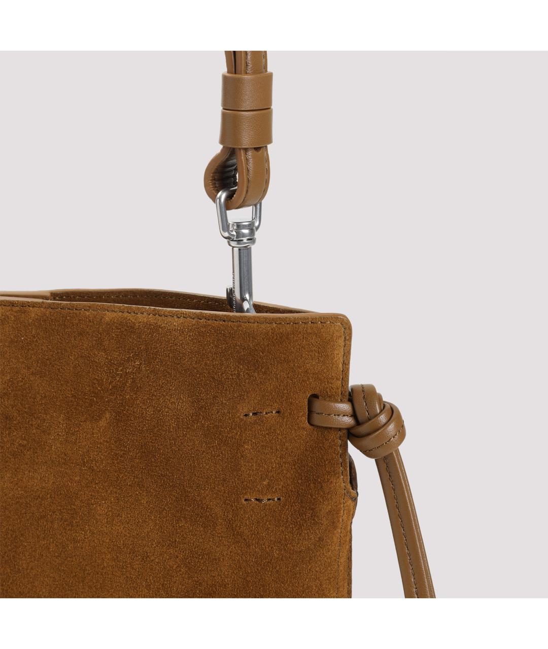 PHOEBE PHILO Коричневая замшевая сумка через плечо, фото 5