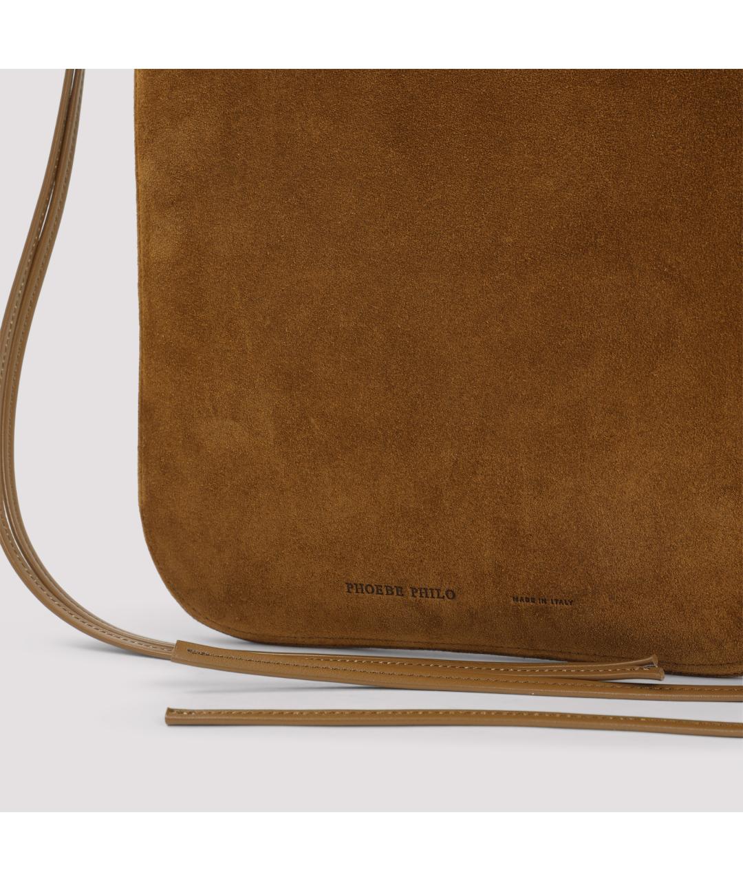 PHOEBE PHILO Коричневая замшевая сумка через плечо, фото 6