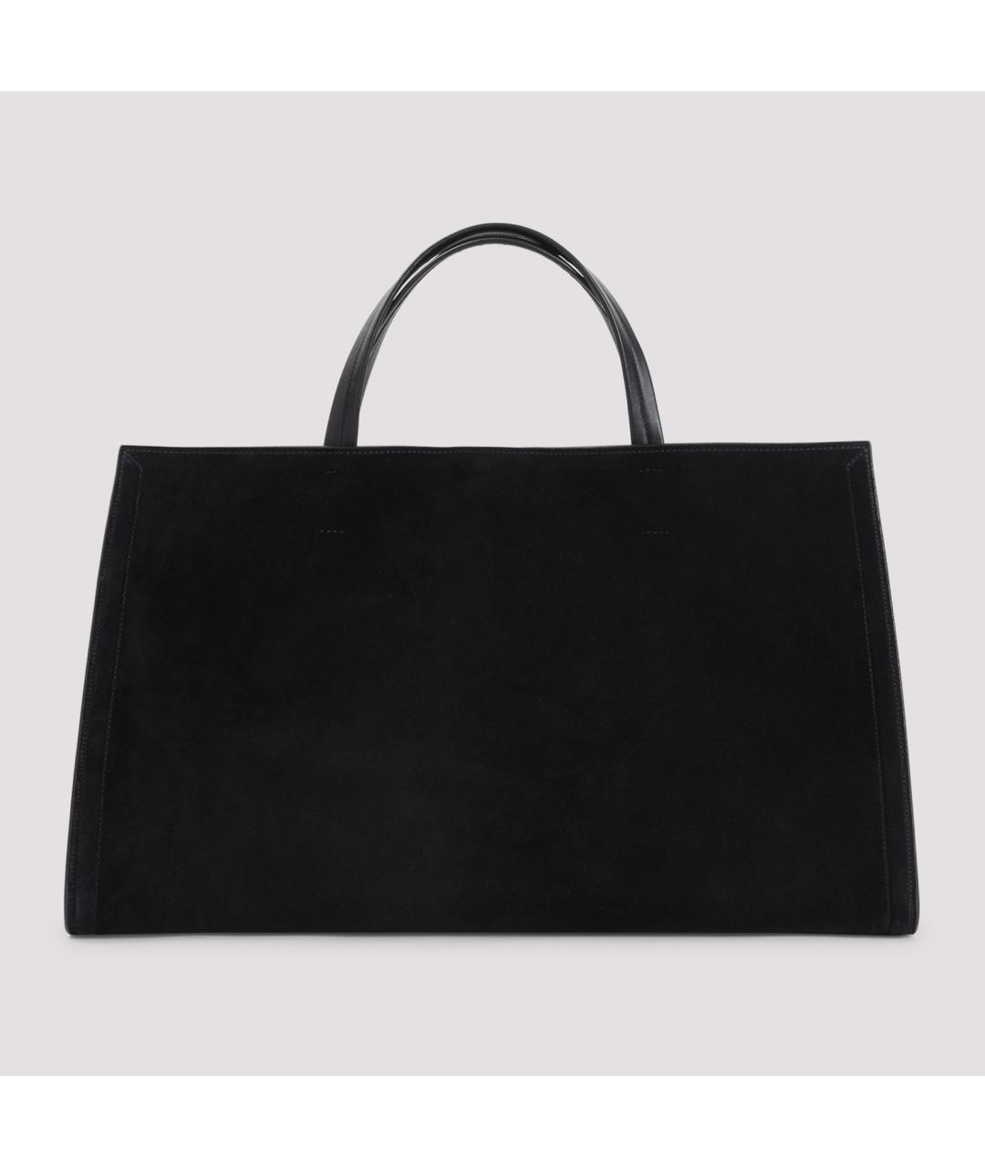 PHOEBE PHILO Черная замшевая сумка тоут, фото 3