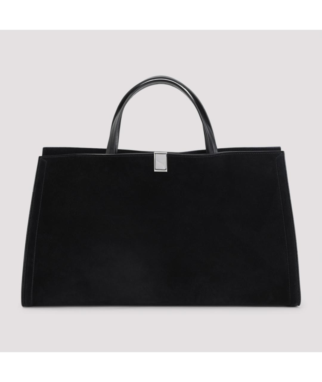 PHOEBE PHILO Черная замшевая сумка тоут, фото 2