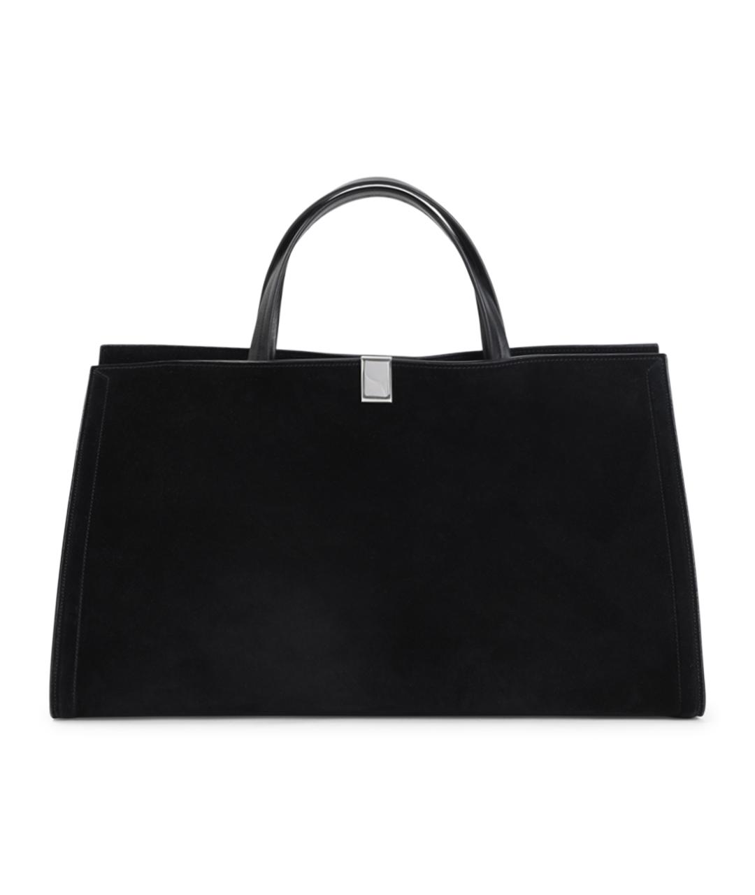 PHOEBE PHILO Черная замшевая сумка тоут, фото 1