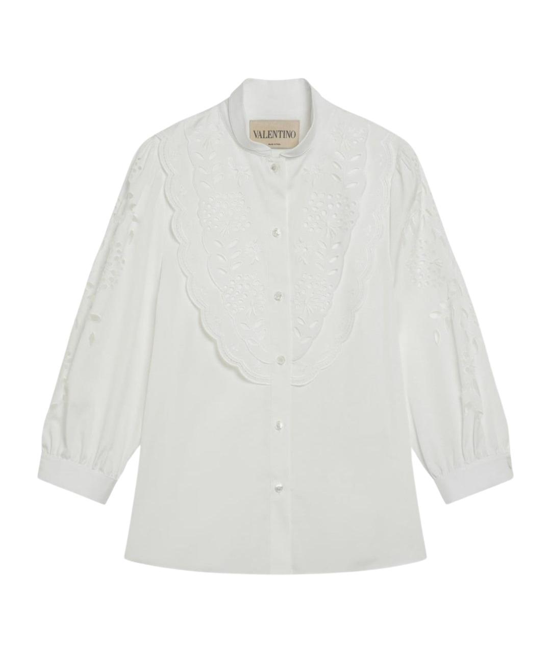 VALENTINO Белая хлопковая рубашка, фото 1