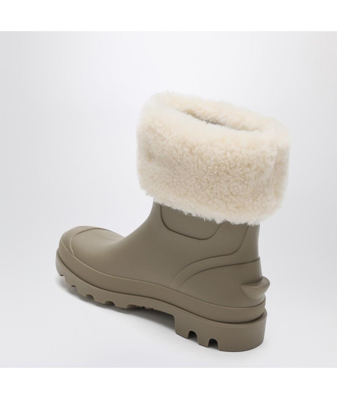 CHLOE Хаки резиновые ботинки, фото 2