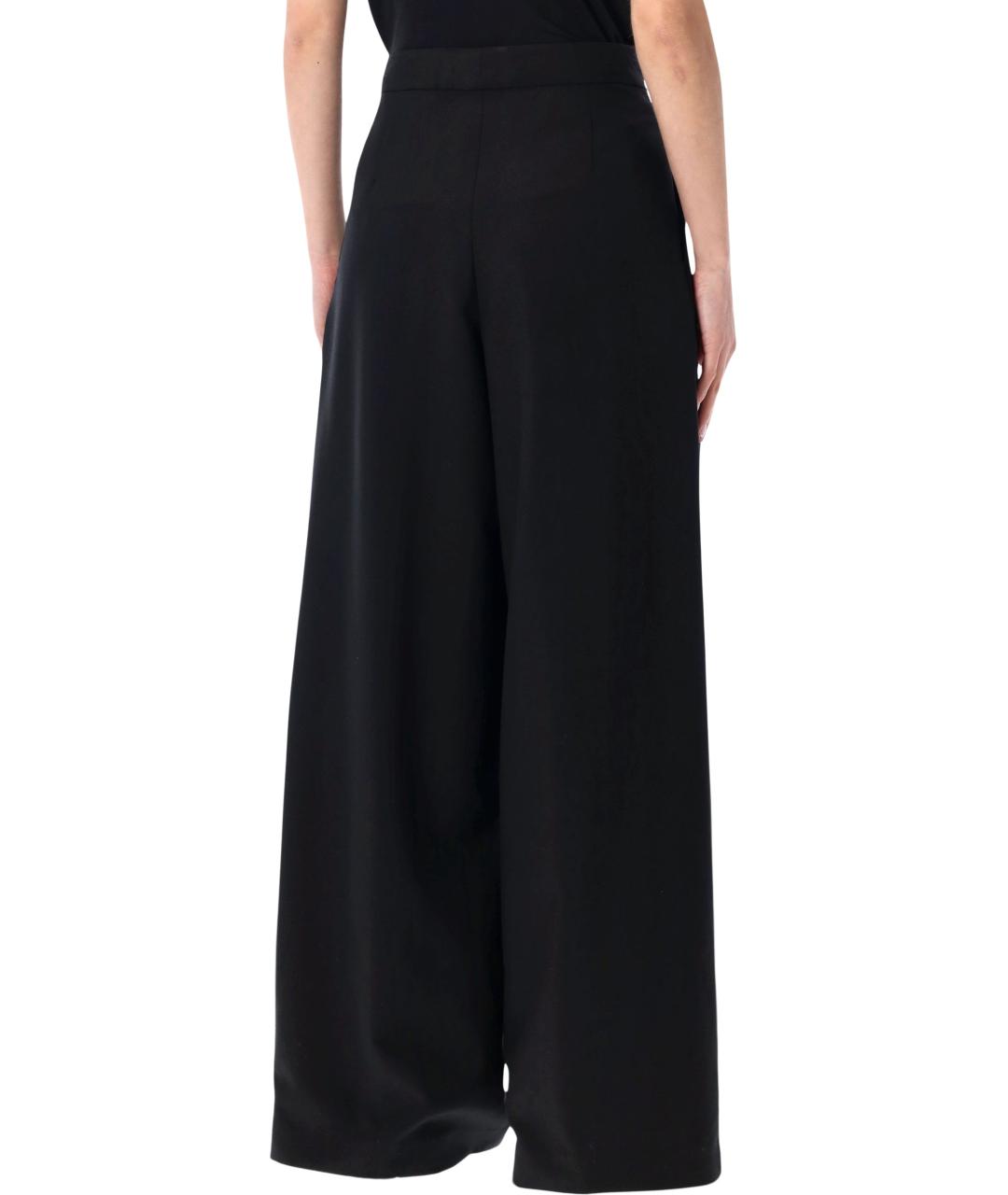 DRIES VAN NOTEN Черные шерстяные брюки широкие, фото 2