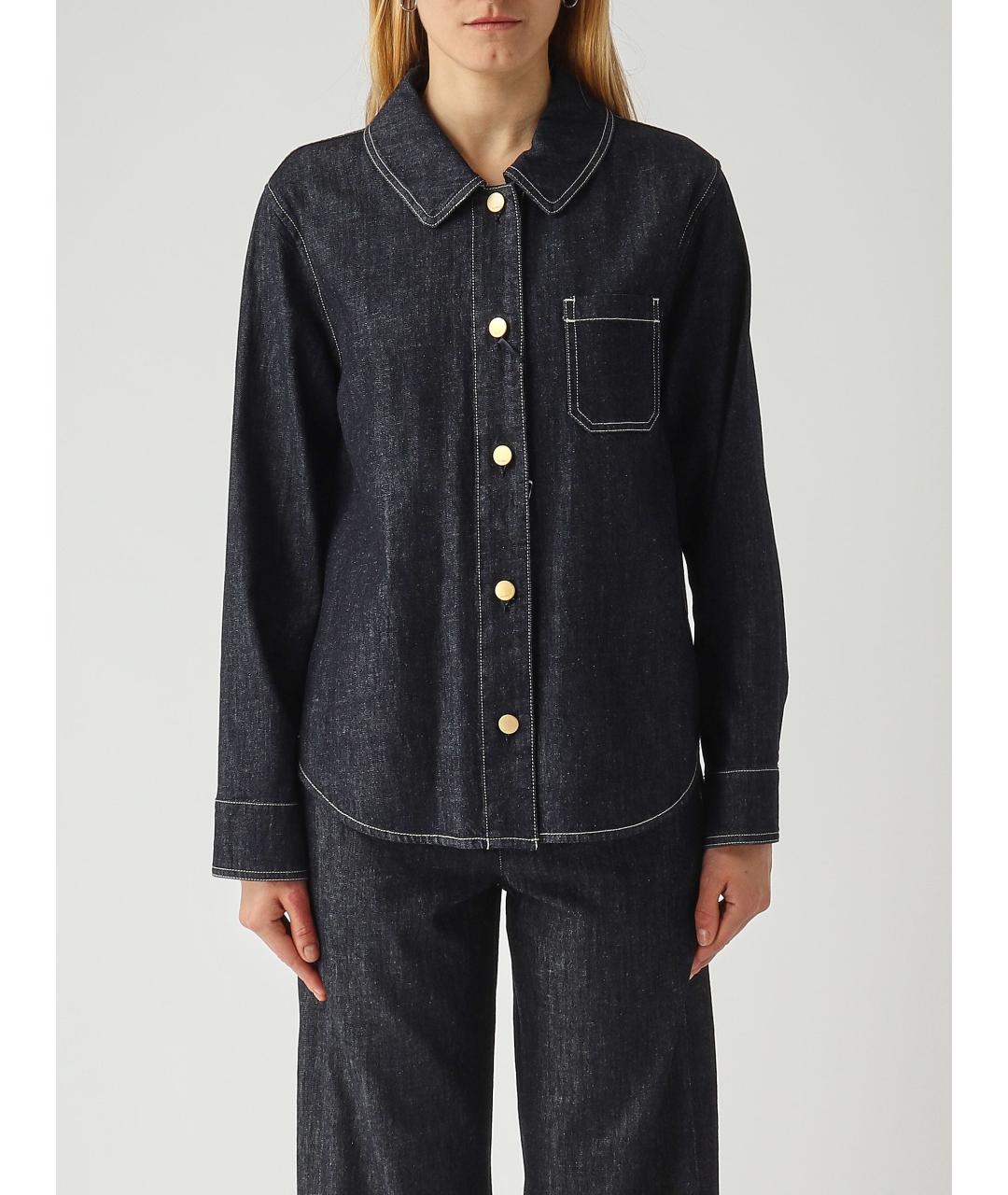 'S MAX MARA Черная хлопковая рубашка, фото 3