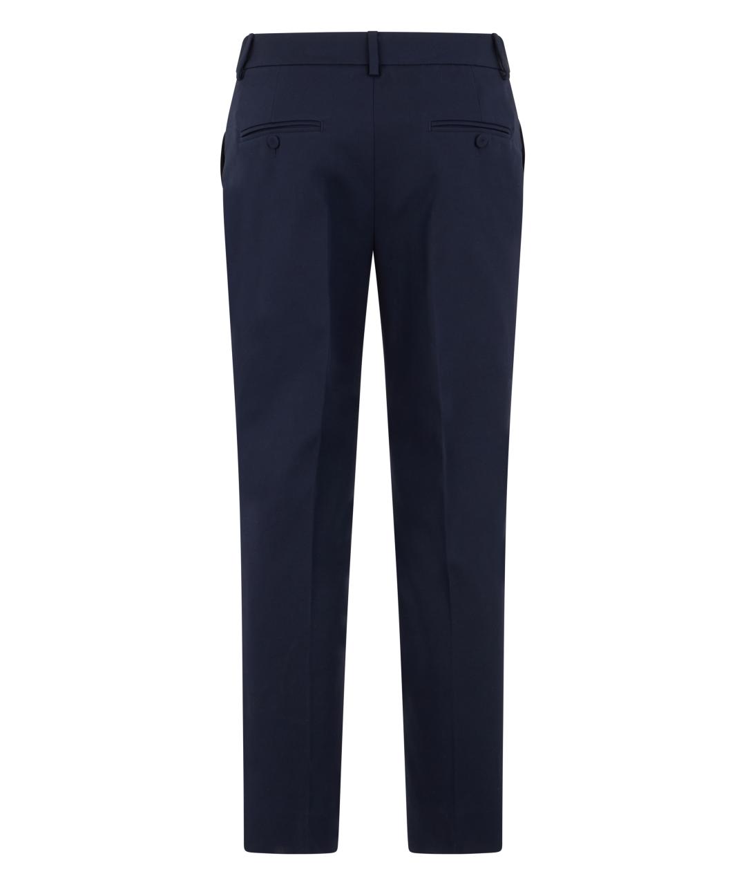 WEEKEND MAX MARA Синие хлопковые прямые брюки, фото 2