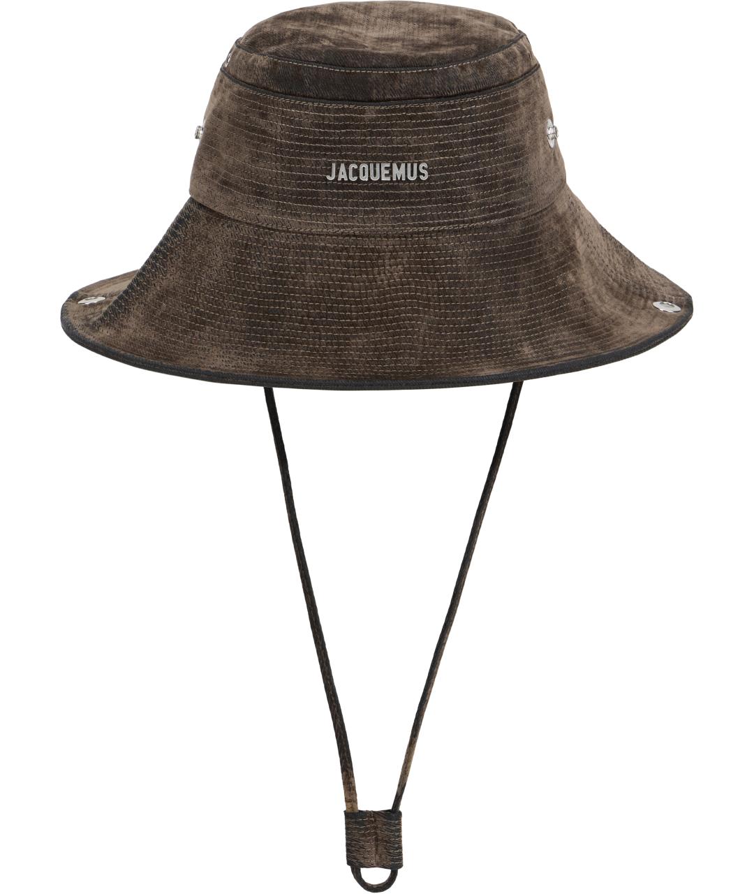JACQUEMUS Коричневая хлопковая шляпа, фото 2