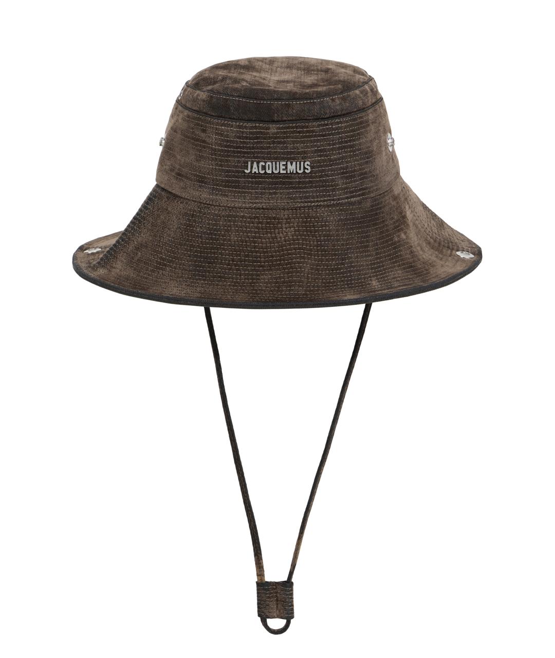 JACQUEMUS Коричневая хлопковая шляпа, фото 1