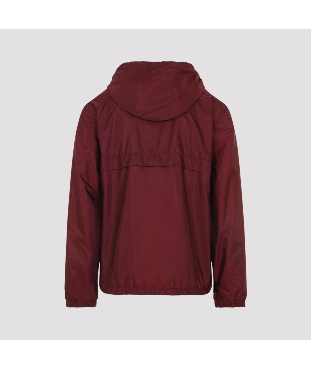 MONCLER Бордовая полиамидовая куртка, фото 3
