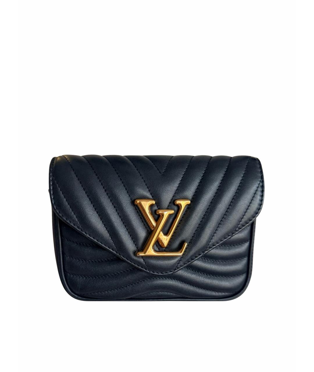 LOUIS VUITTON Черная кожаная сумка через плечо, фото 1