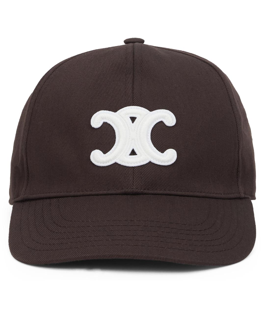 CELINE Коричневая хлопковая кепка, фото 2