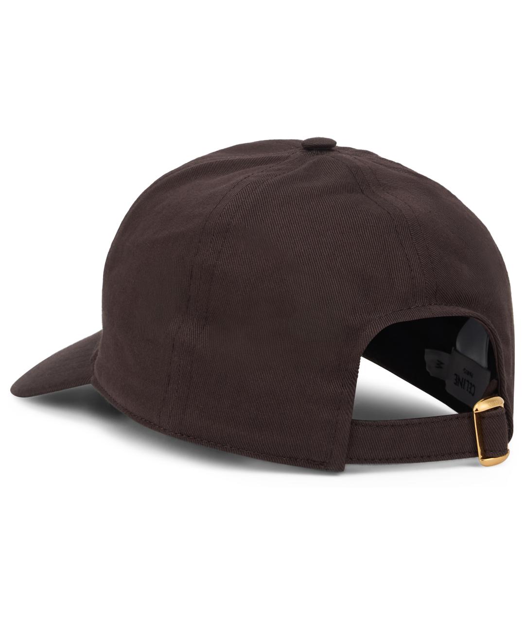 CELINE Коричневая хлопковая кепка, фото 3