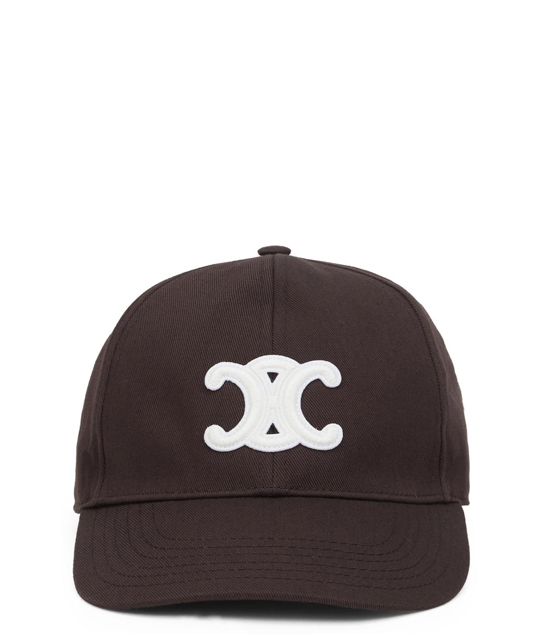 CELINE Коричневая хлопковая кепка, фото 1