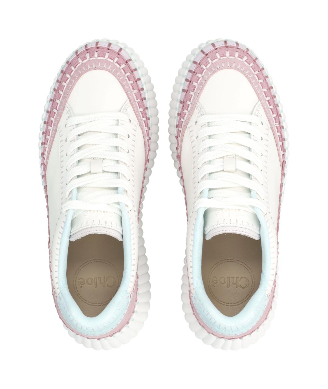 CHLOE Фиолетовые кожаные кроссовки, фото 2