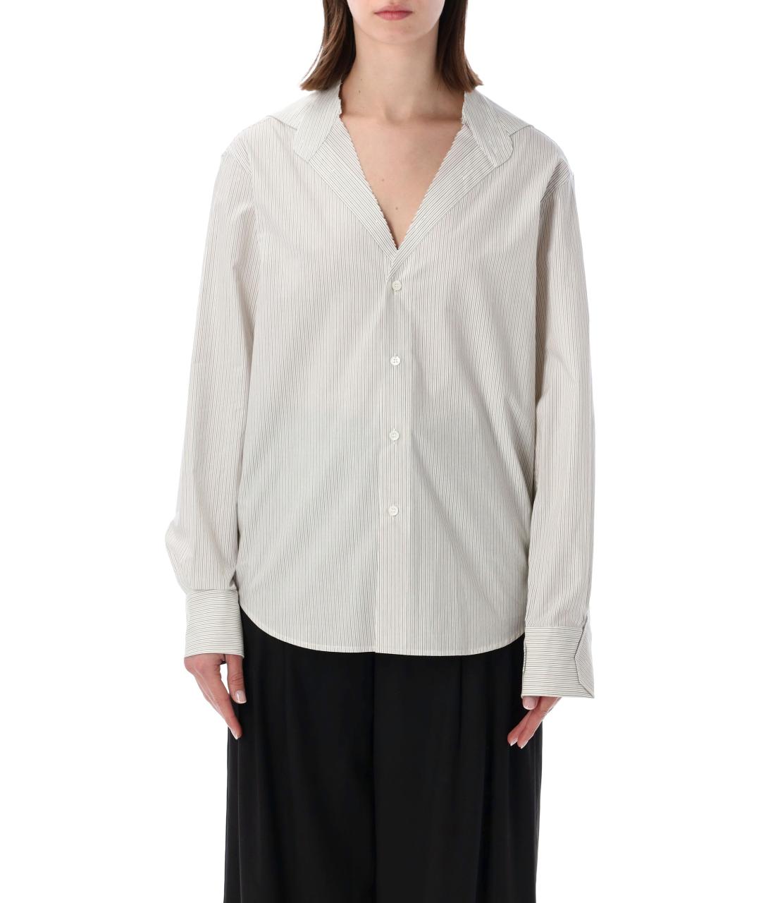 MM6 MAISON MARGIELA Белая хлопковая рубашка, фото 4
