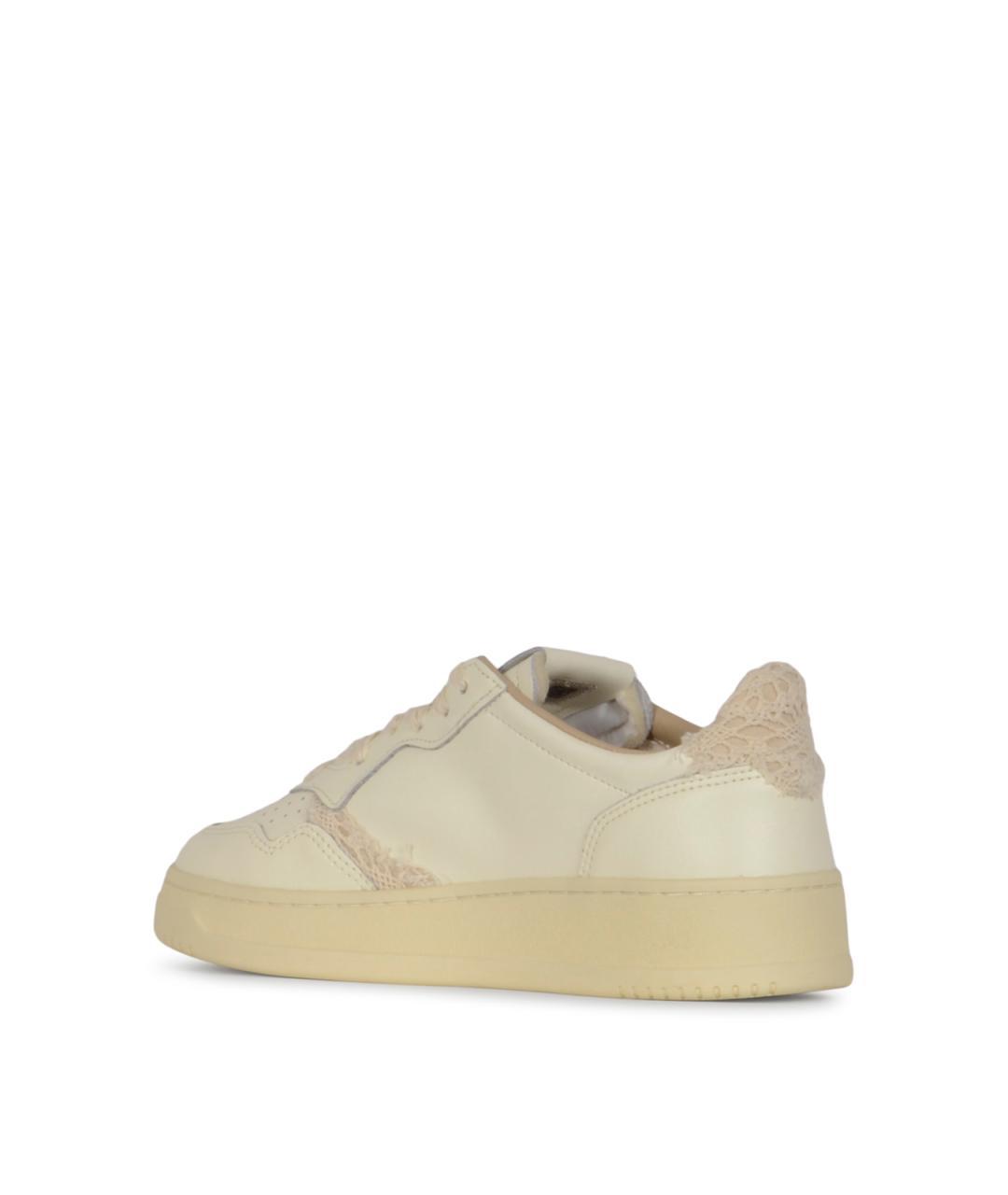 AUTRY Бежевые кожаные кроссовки, фото 3