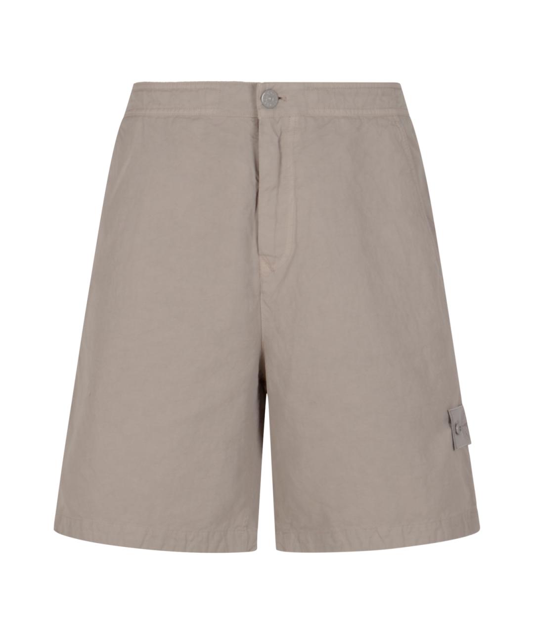 STONE ISLAND Серые хлопковые шорты, фото 1