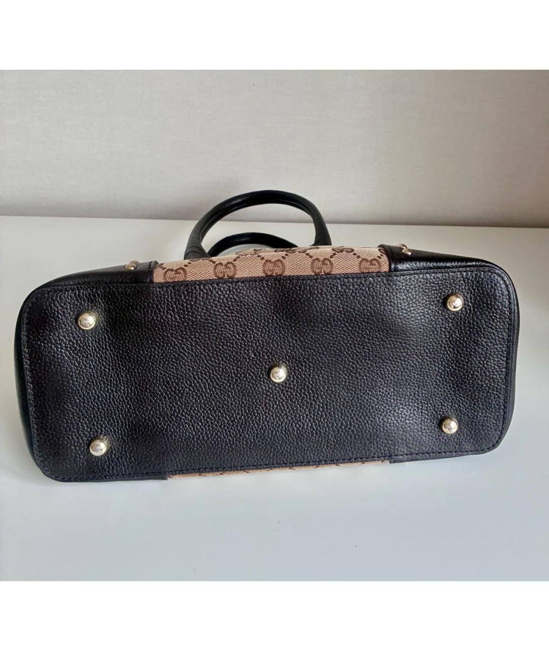 GUCCI Коричневая кожаная сумка с короткими ручками, фото 5