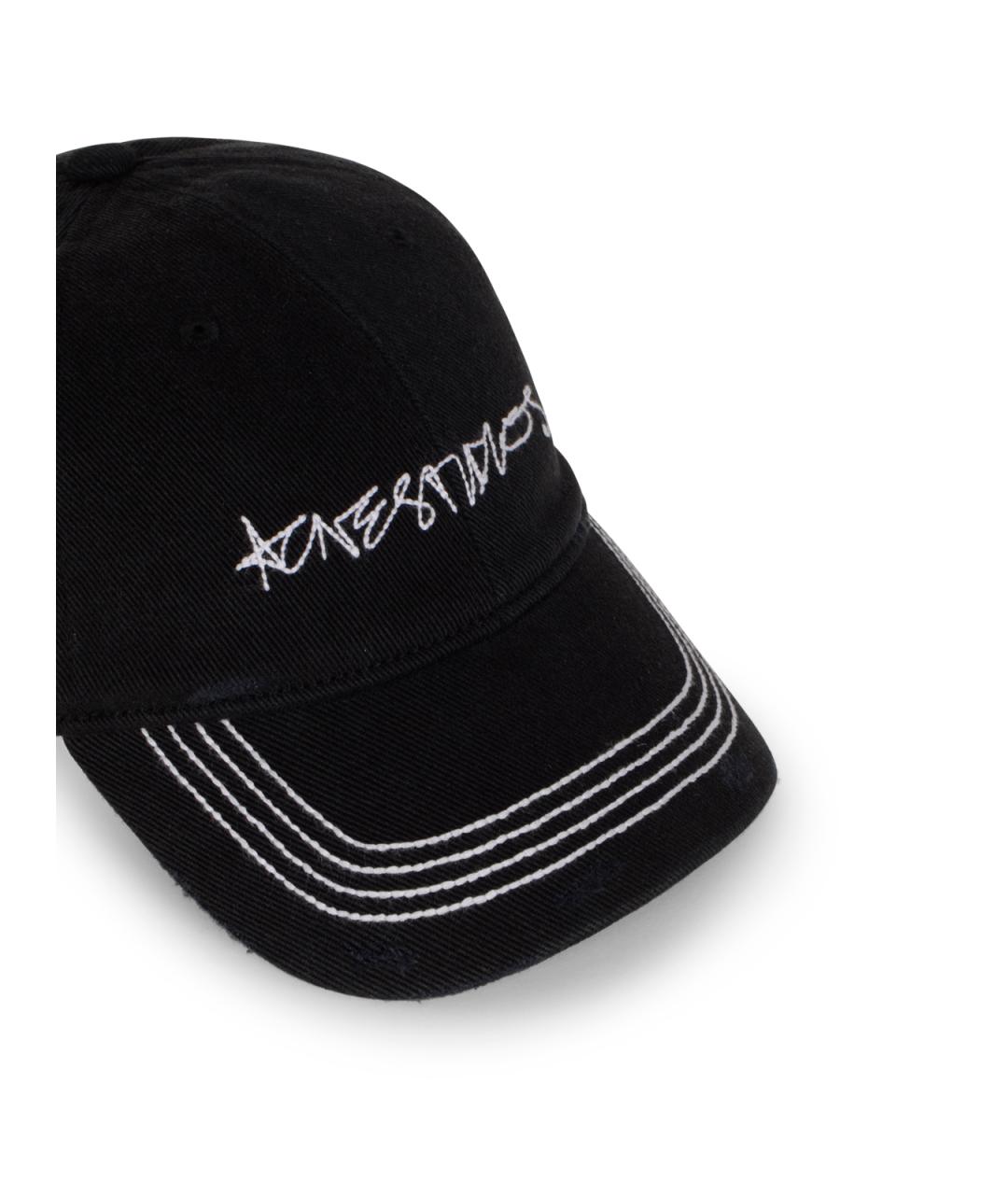 ACNE STUDIOS Черная хлопковая кепка/бейсболка, фото 4