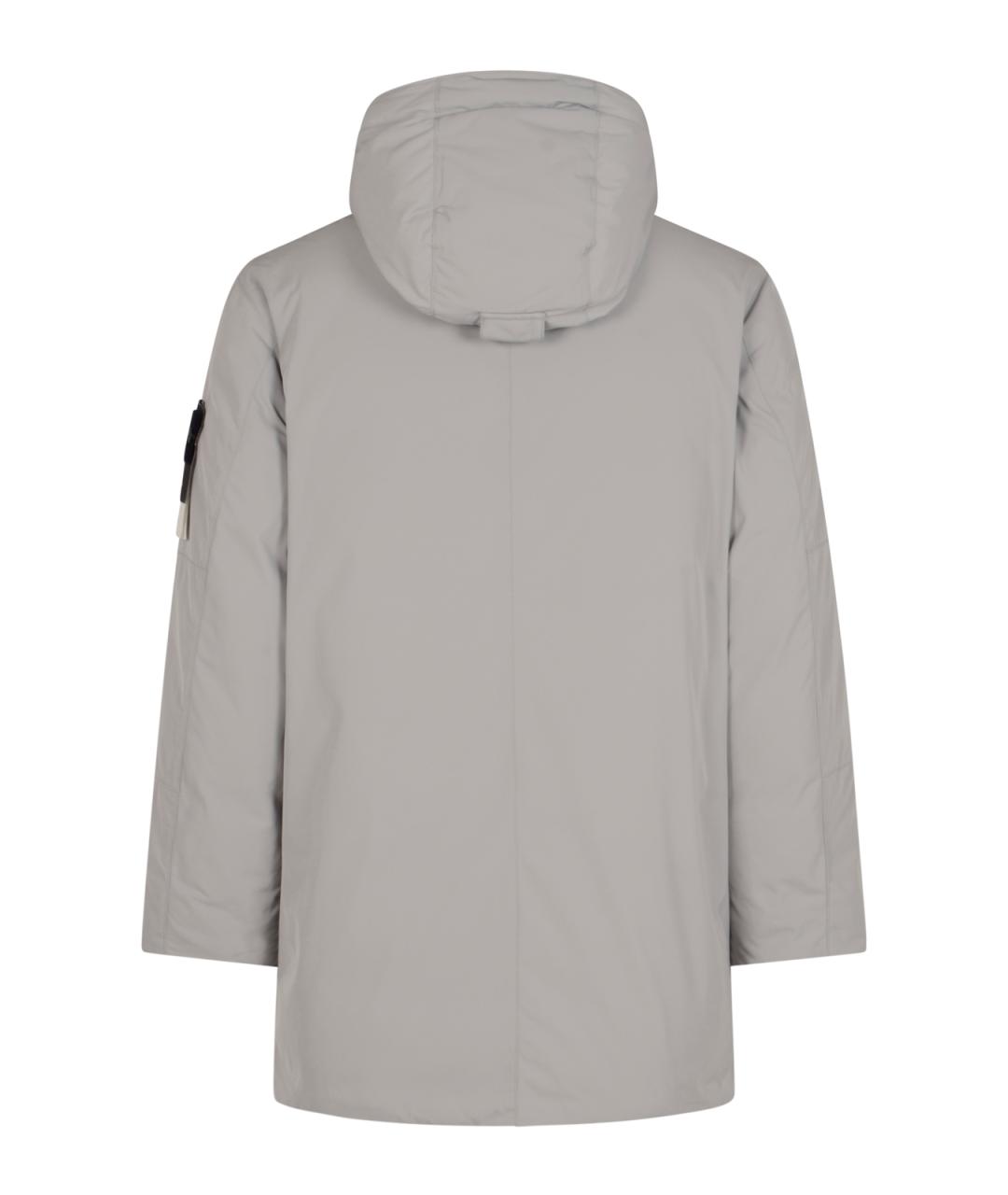 STONE ISLAND Серая полиэстеровая куртка, фото 2