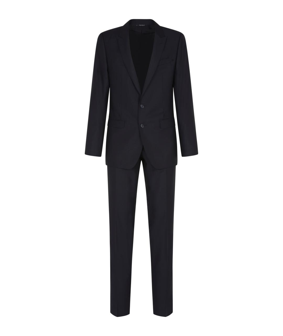 DOLCE&GABBANA Темно-синий классический костюм, фото 1