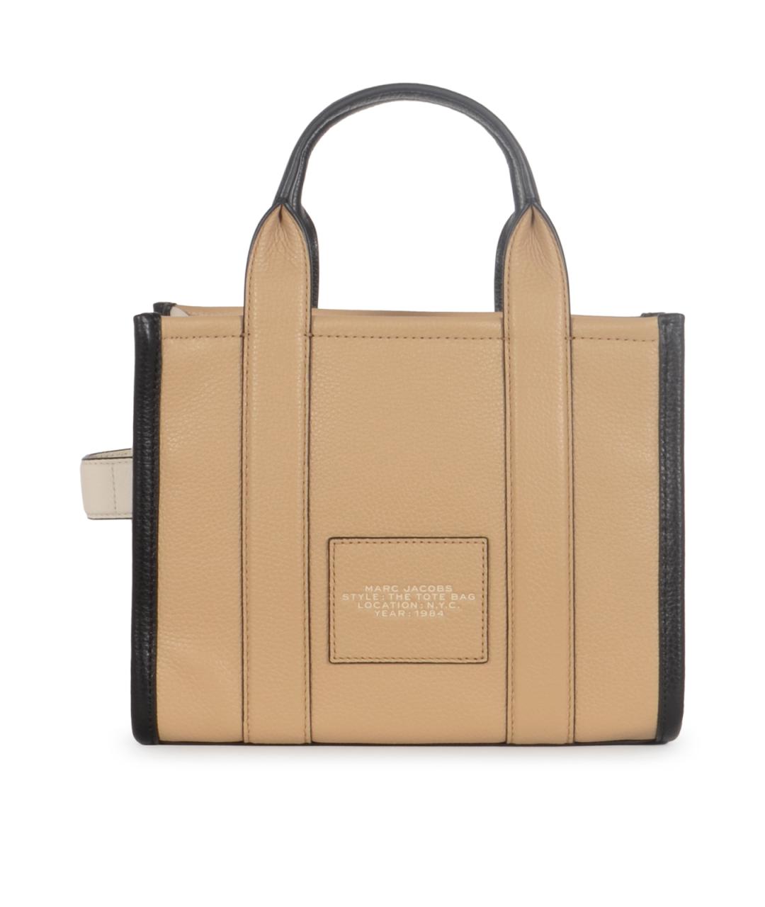 MARC JACOBS Бежевая кожаная сумка тоут, фото 3