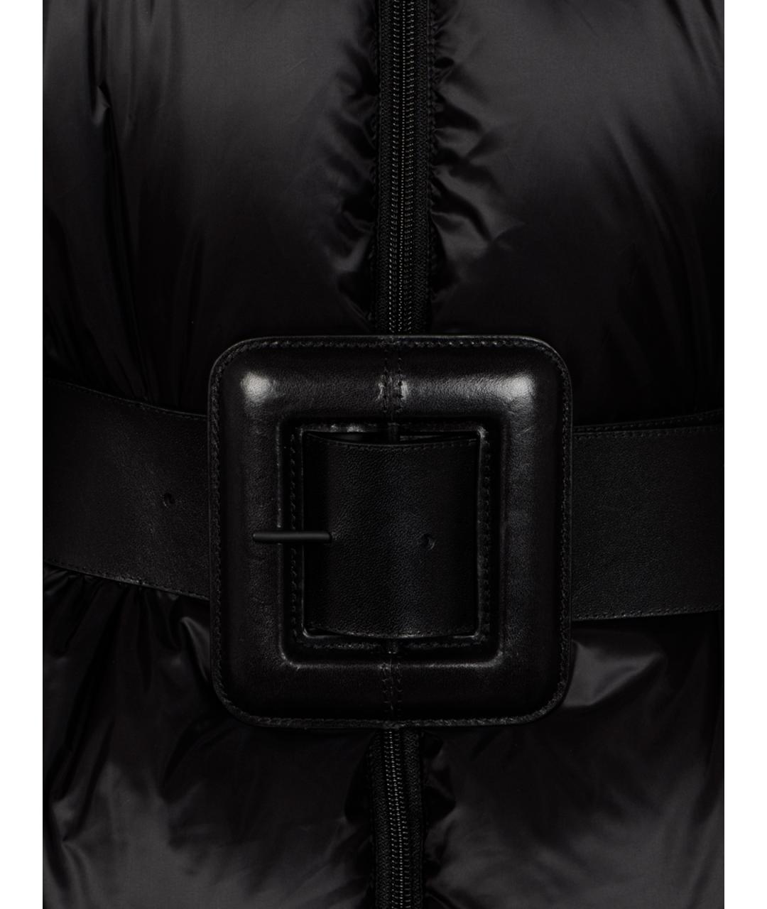 BALENCIAGA Черный кожаный пуховик, фото 3