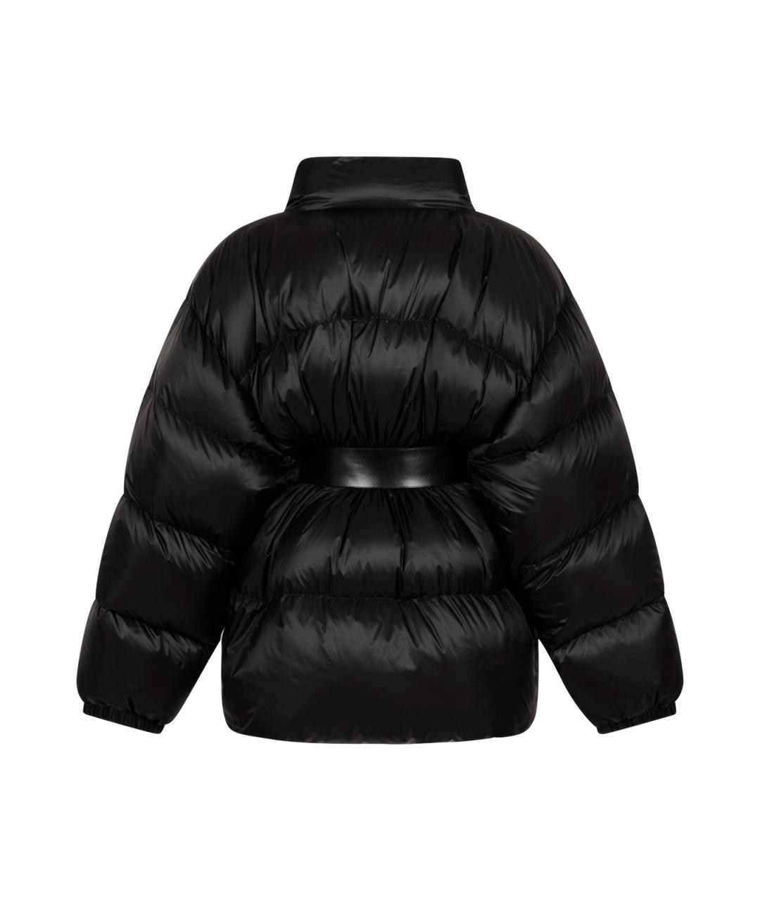 BALENCIAGA Черный кожаный пуховик, фото 2