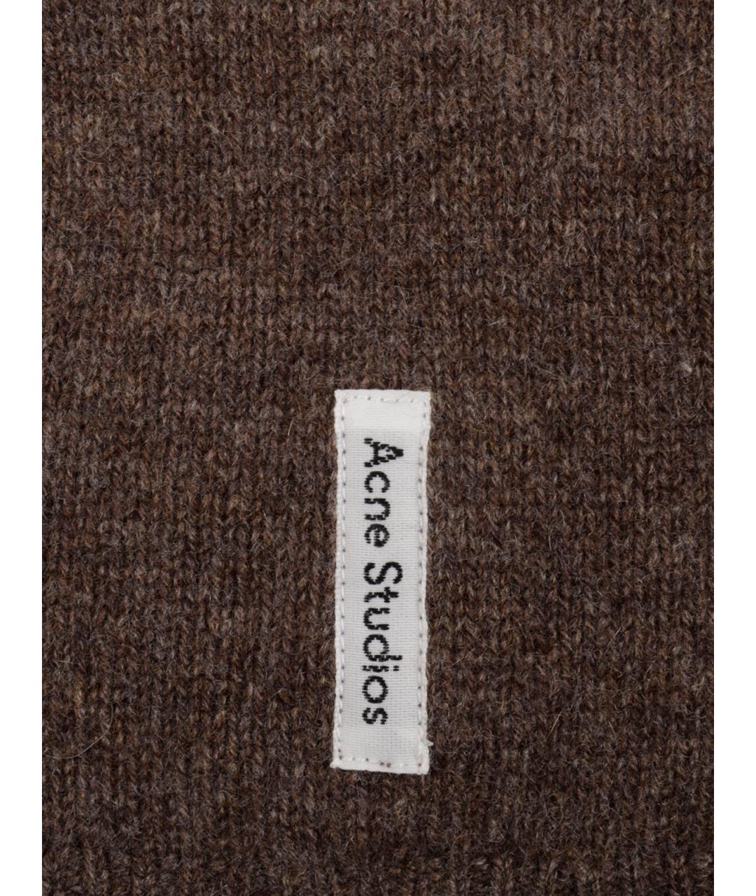 ACNE STUDIOS Коричневая кашемировая шапка, фото 3