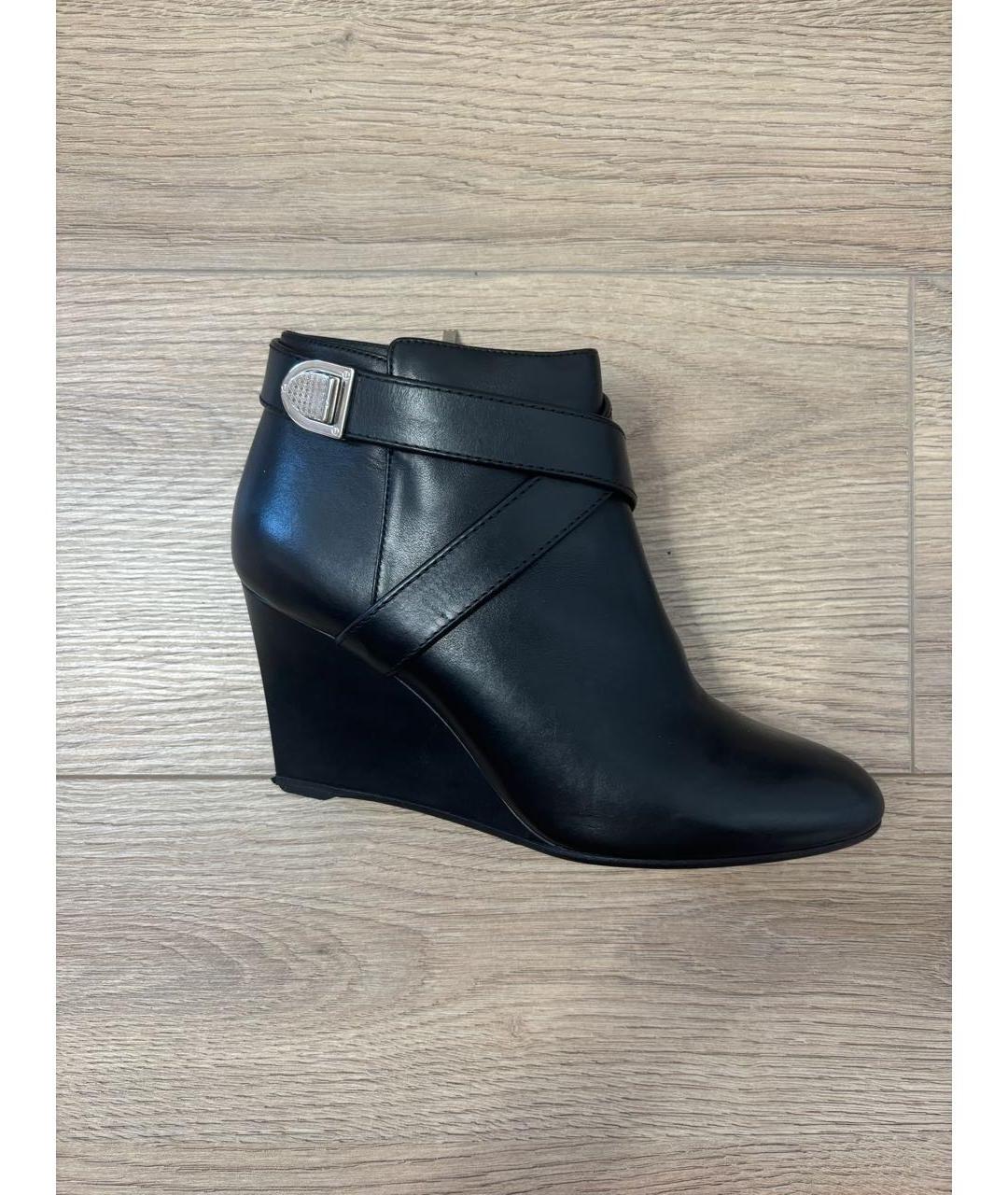 CHRISTIAN DIOR Черные кожаные ботильоны, фото 9