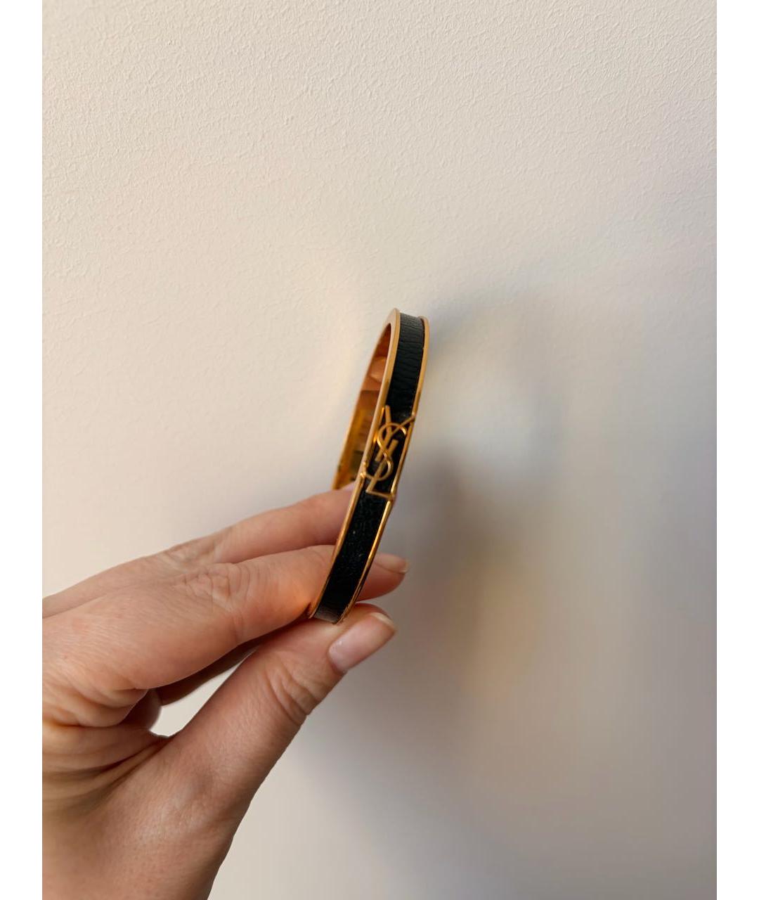 SAINT LAURENT Золотой латунный браслет, фото 5