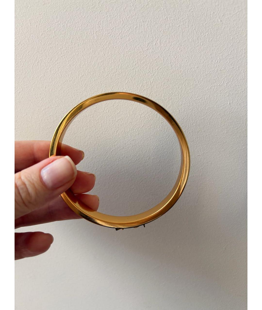 SAINT LAURENT Золотой латунный браслет, фото 2