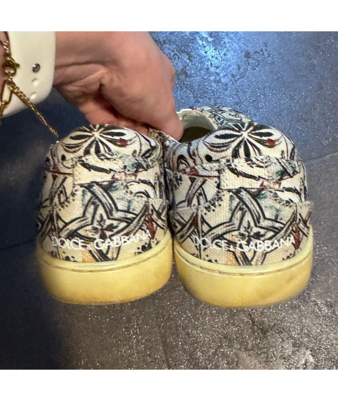 DOLCE&GABBANA Мульти текстильные мокасины, фото 5