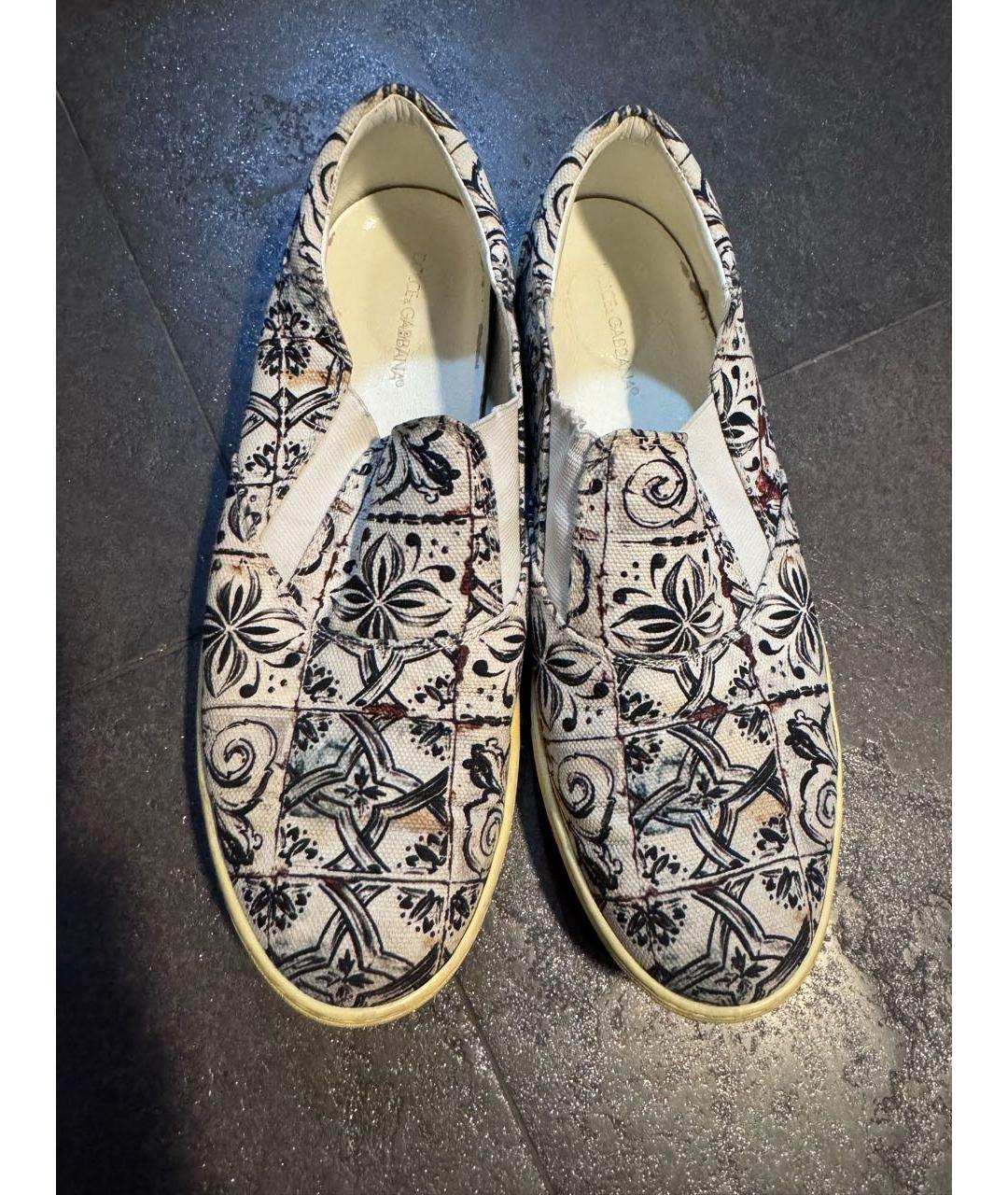 DOLCE&GABBANA Мульти текстильные мокасины, фото 2