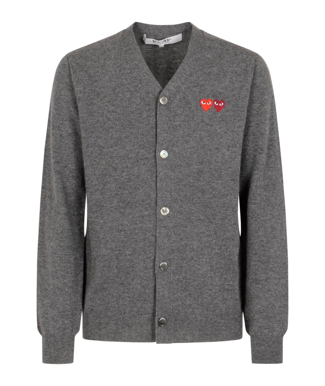 COMME DES GARÇONS PLAY Серый кардиган, фото 1