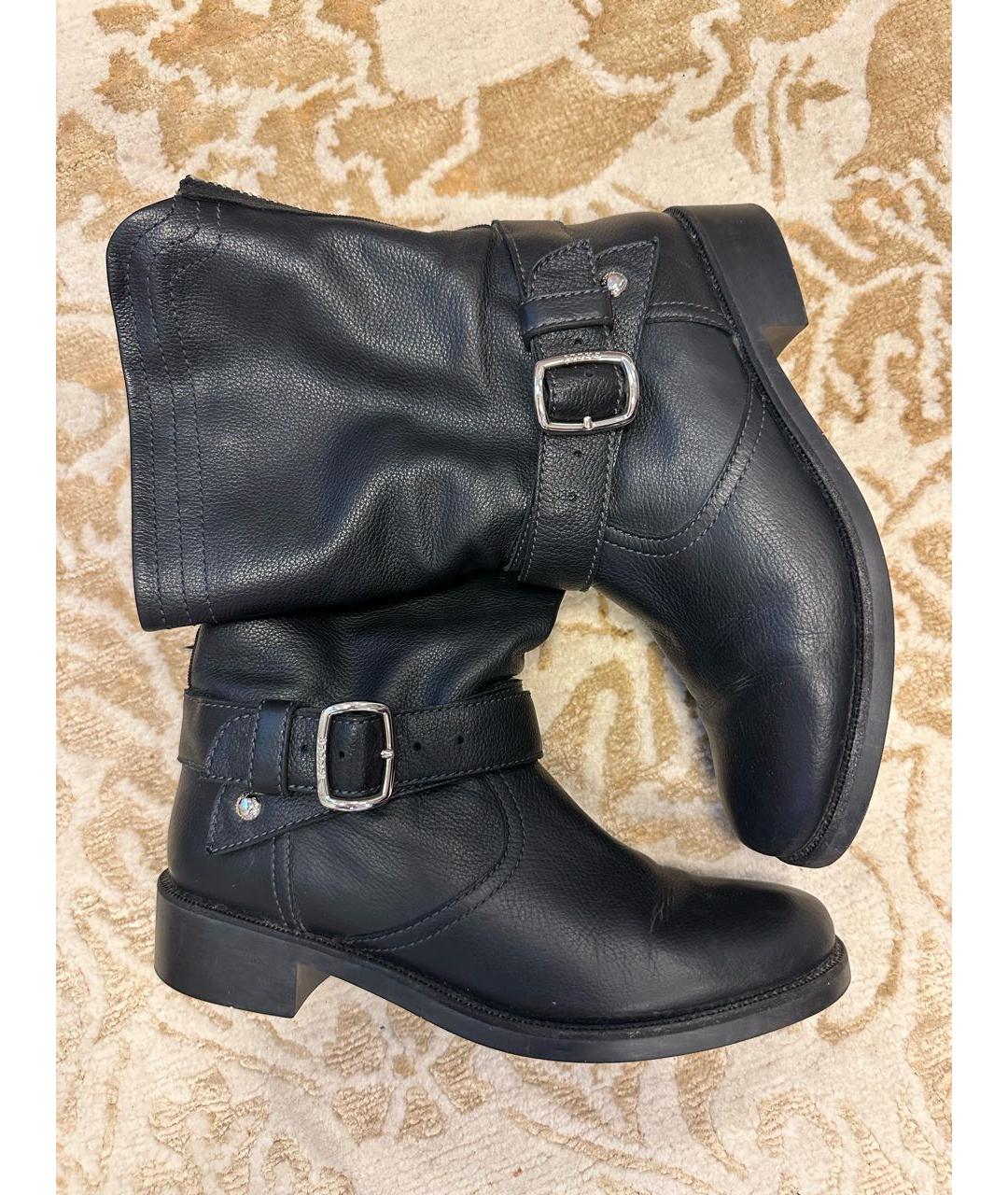 BALLY Черные кожаные полусапоги, фото 5