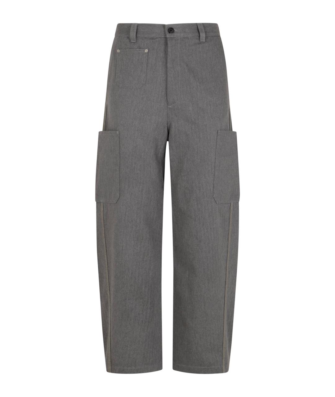 GIVENCHY Серые хлопковые повседневные брюки, фото 1