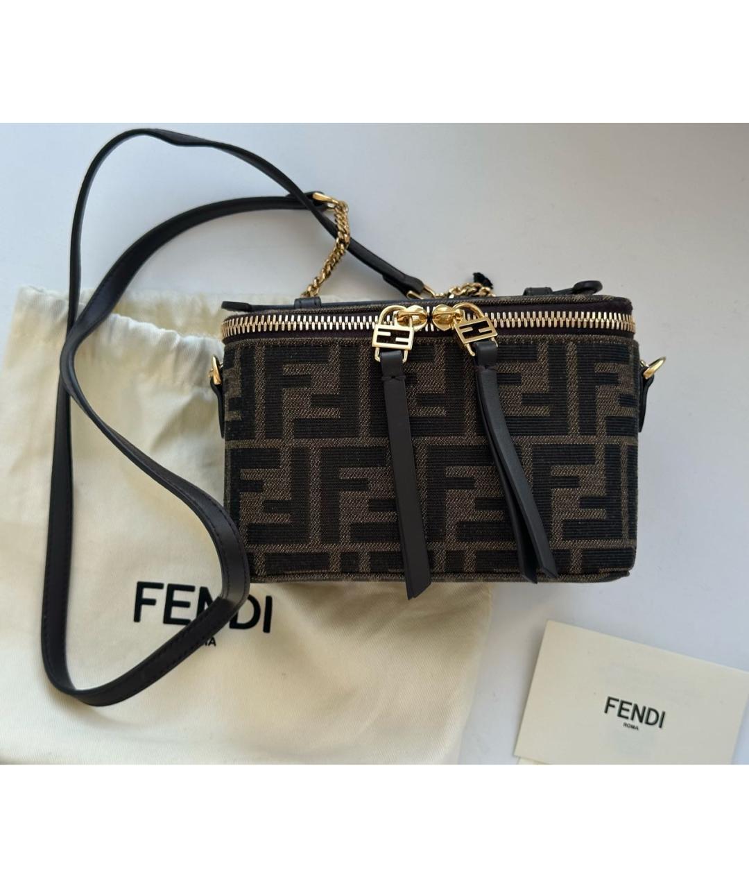 FENDI Коричневая сумка через плечо, фото 2