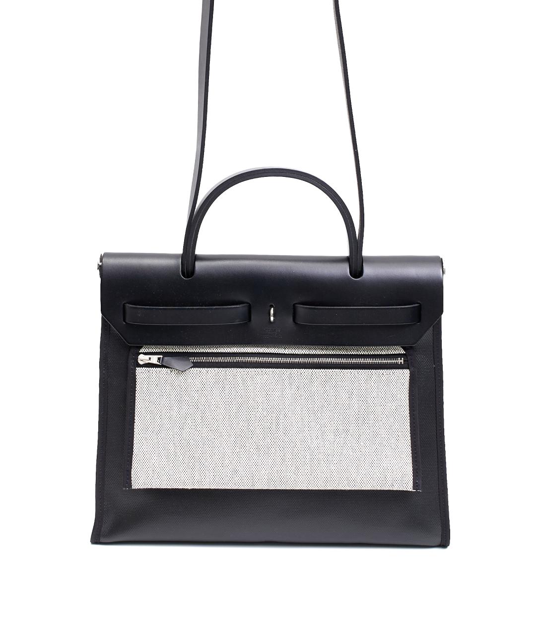 HERMES Черная тканевая сумка через плечо, фото 3