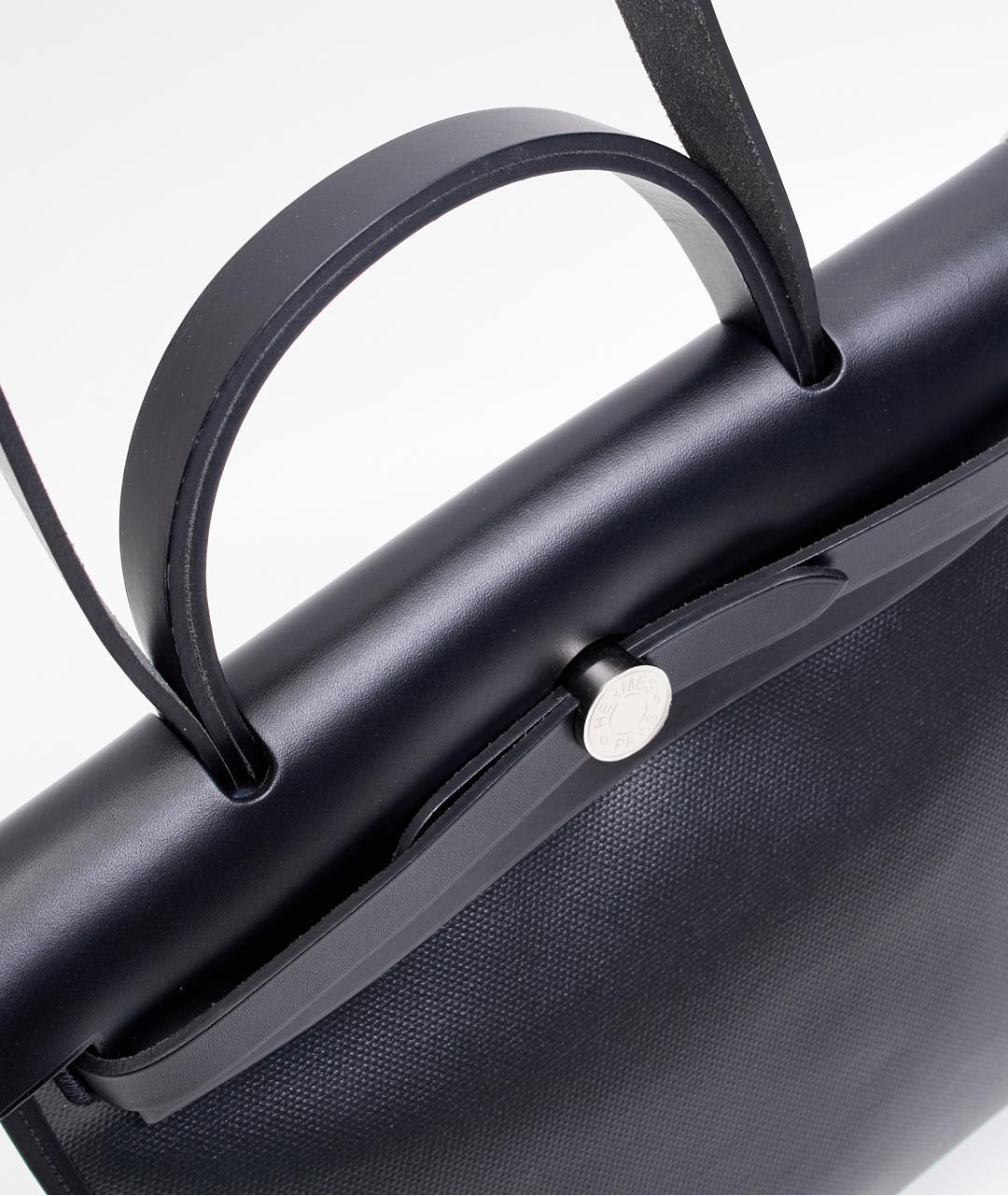 HERMES Черная тканевая сумка через плечо, фото 5